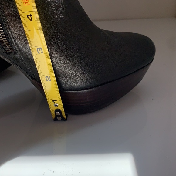 Stewart Weitzman Black Stacked Heeled Booties - Picture 10 of 16
